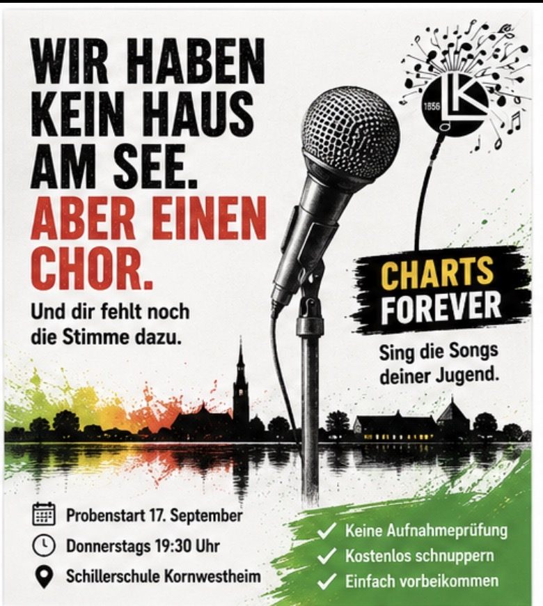 Plakat: Wir haben kein Haus am See. Aber einen Chor.
